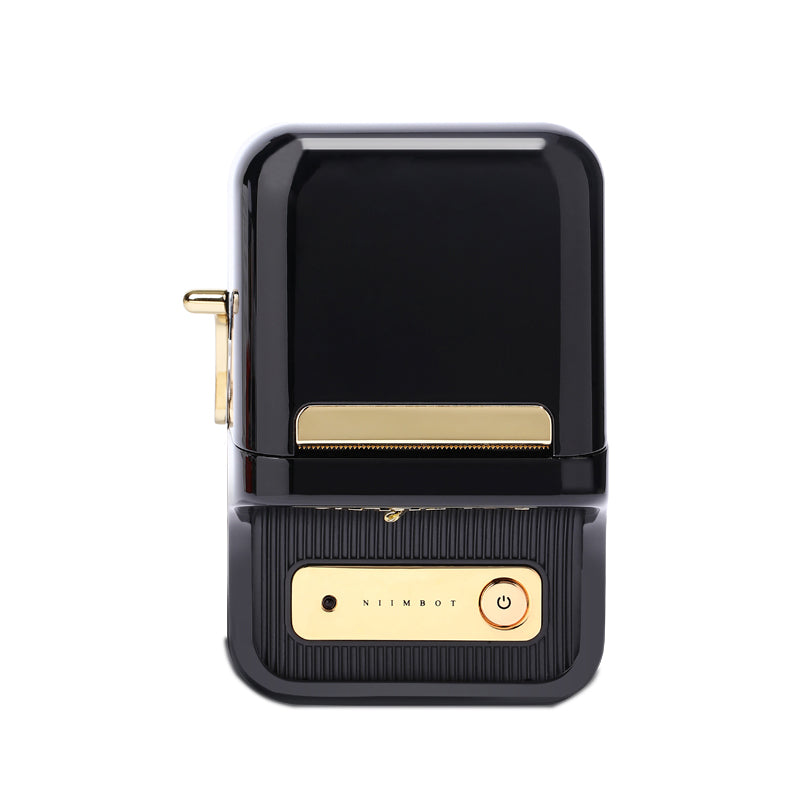 NIIMBOT B21 label printer in black, top view