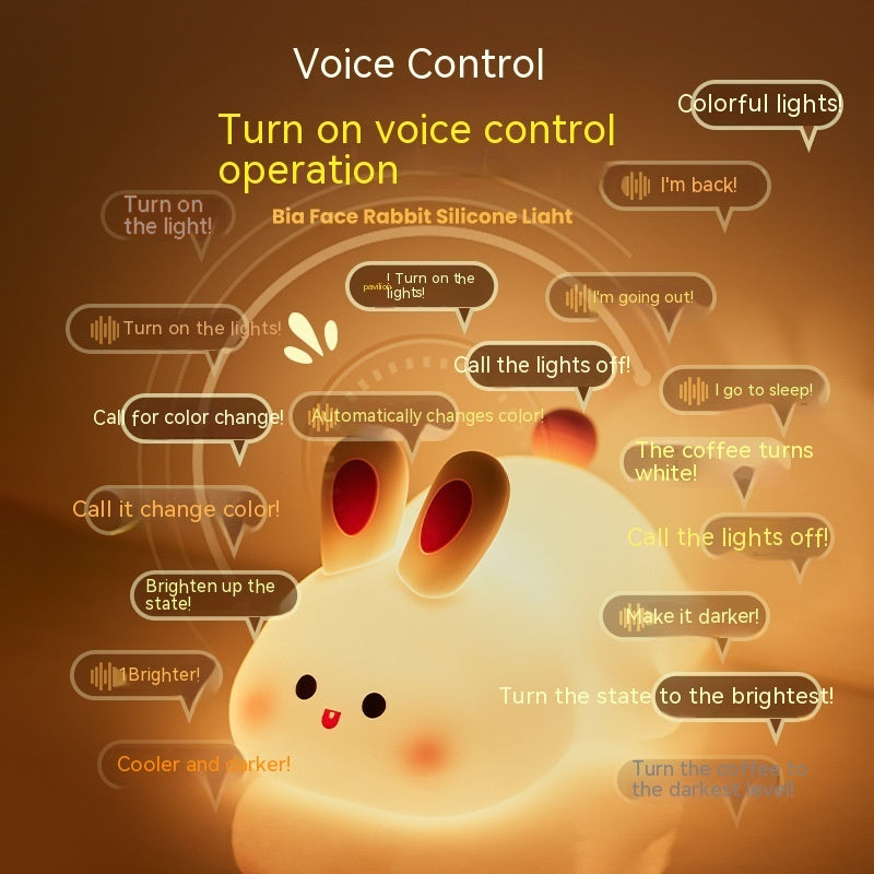 Squishy Bunny Night Light colorful glow modes