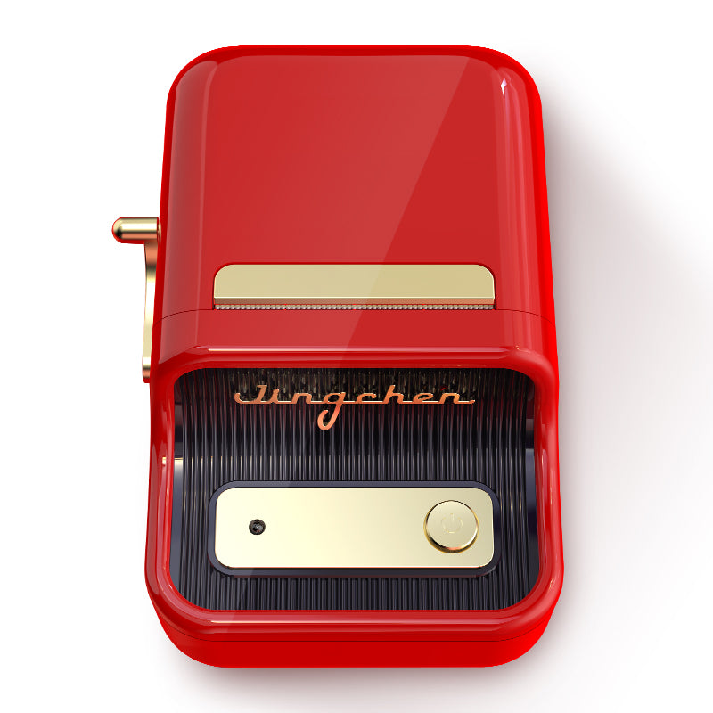 NIIMBOT B21 label printer in red, front view