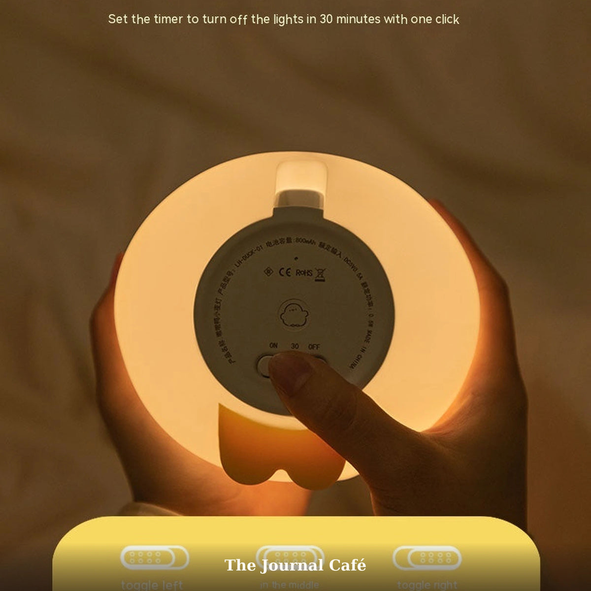 Sleepy Duck Night Lamp — branded product photo by The Journal Café