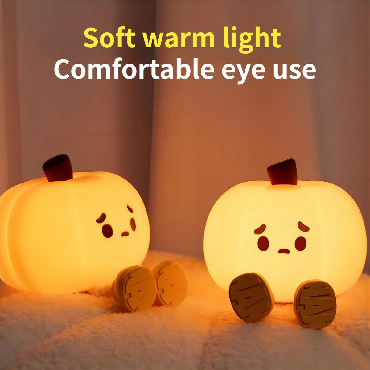 Pumpkin night light as Halloween decoration