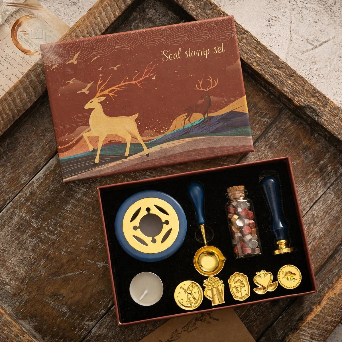 Starry Night wax seal gift box, The Journal Cafe