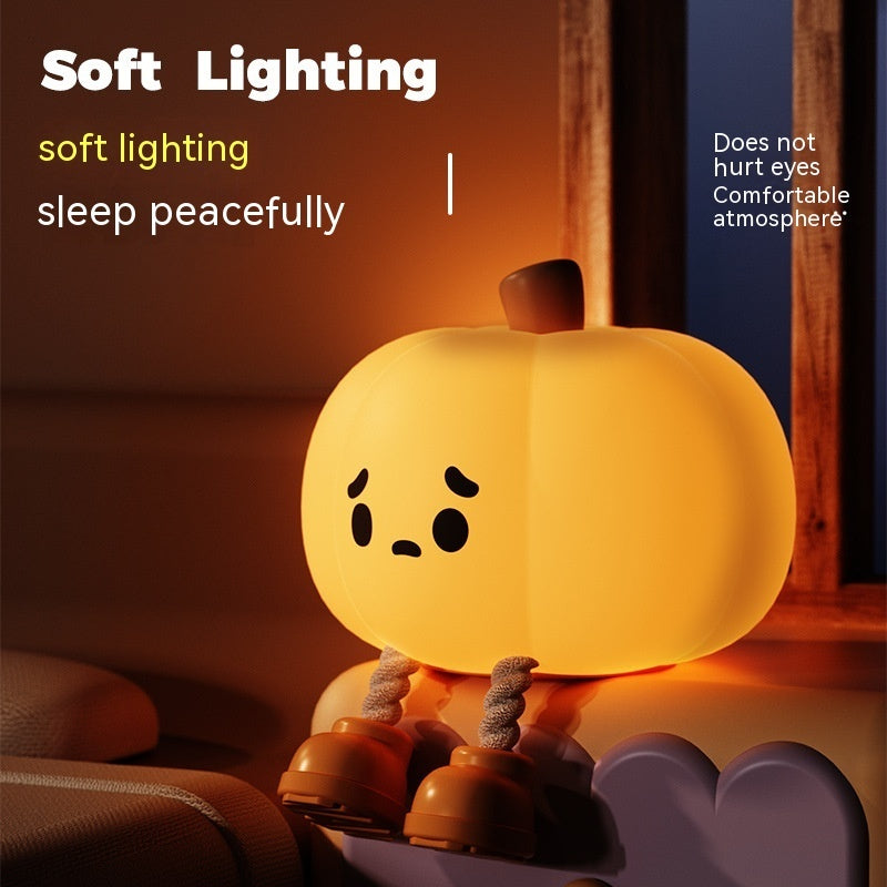 Pumpkin night light expression style 1