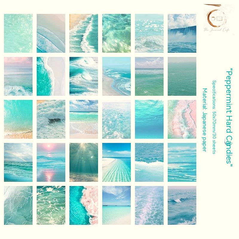 Daydream Deco sticker set, Peppermint ocean sticker sheets, The Journal Cafe