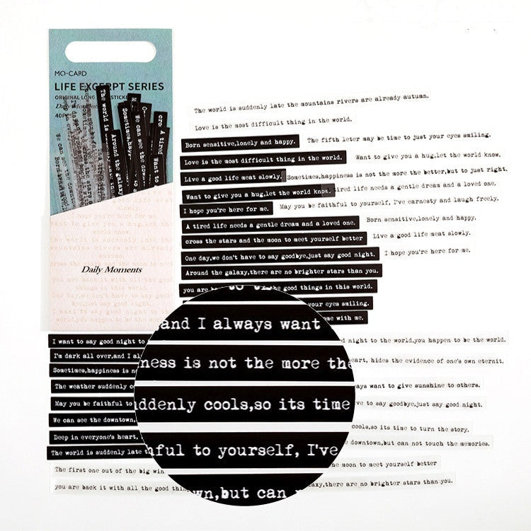 Life Excerpt Series — 40-Piece PET Sticker Pack