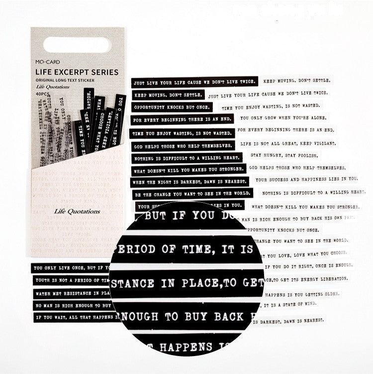 Life Excerpt Series — 40-Piece PET Sticker Pack